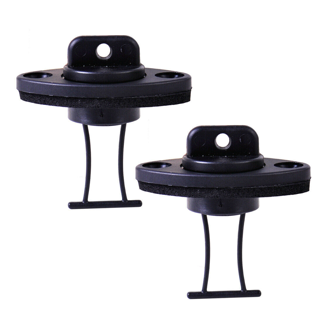 2pcs Black Durable Thread Drain Plugs + Screws fit for Kayak Canoe Small Boat as