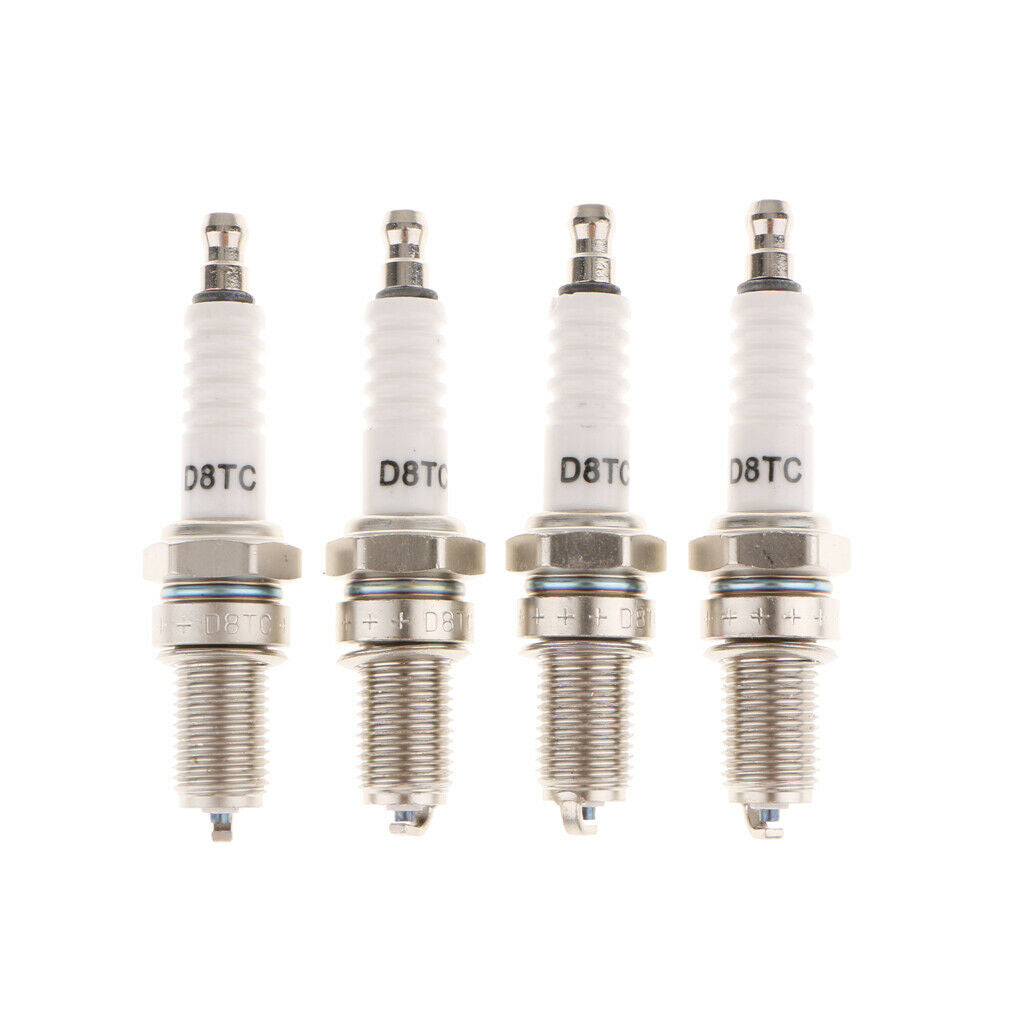 4 Pieces D8TC Spark Plugs 150cc-250cc  Scooter Quad Dirt Bike ATV Go Kart