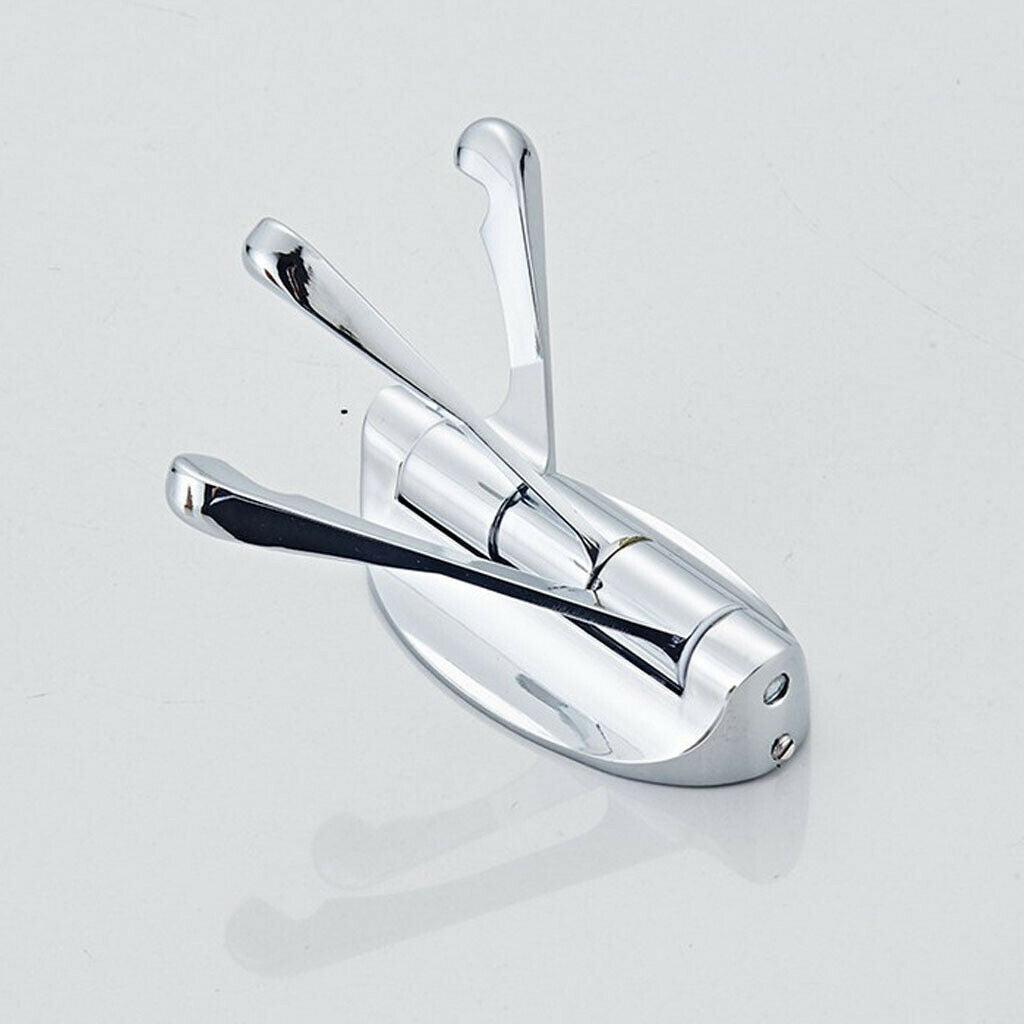 Coat Robe Wall Hook Wall Mounted Swing Triple Towel Hat Clothes Hook