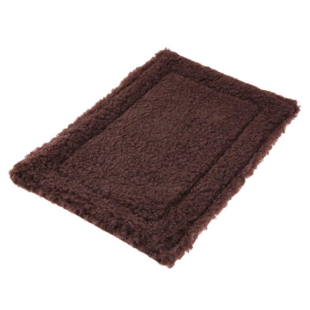 Plush Pet Hamster Cushion Mat Squirrel Blanket Guinea Pig Bed (Dark Brown)