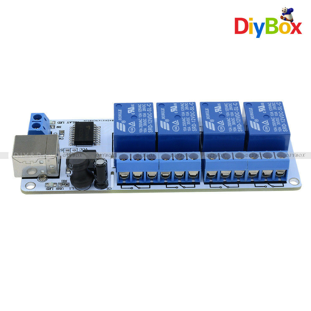 5V USB Relay Automation 4 channal Computer Control For Arduino PIC DSP AVR