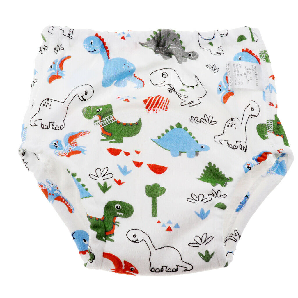 Baby Training Pants Learning Pants Washable Diapers Dinosaurs, M (90cm)