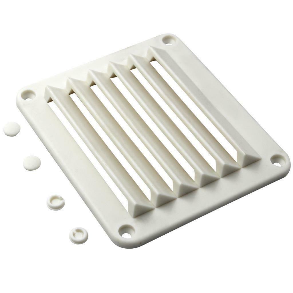 2x White ABS Louvered Plastic Vent 5-1/2inch x 4-7/8inch for Boat