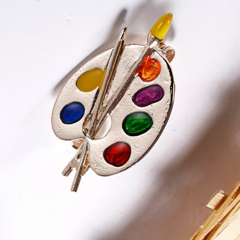 Draw Palette Brooch Creative Rhinestone Pins And Brooches Women And Men P.l8
