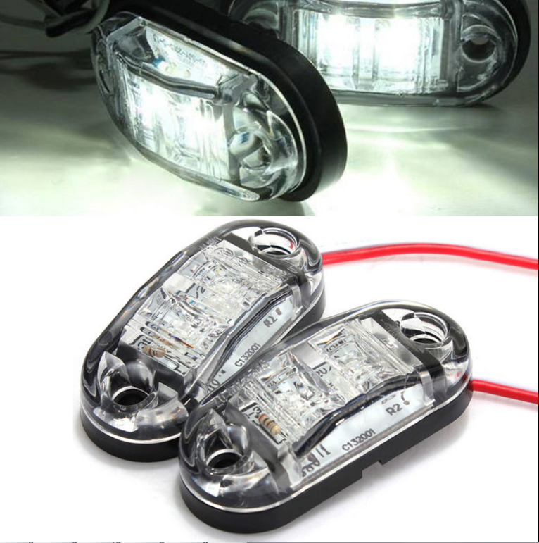 LED super Amber Side Marker Clearance Light Lamp Car Truck Trailer Caravan 12V
