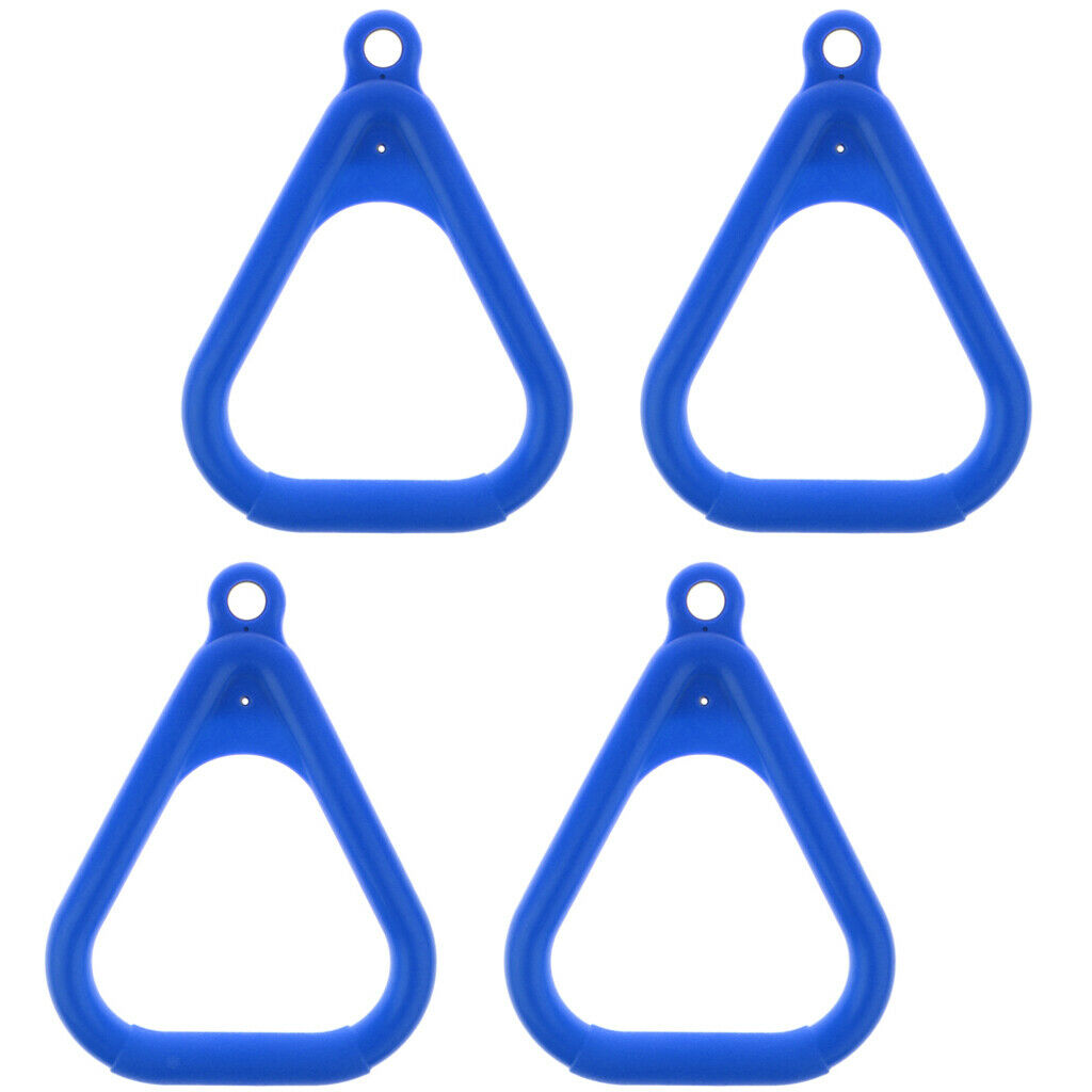 4x Gymnastic Rings Set Kids Children Garden Trapeze Swing Spare Parts Blue