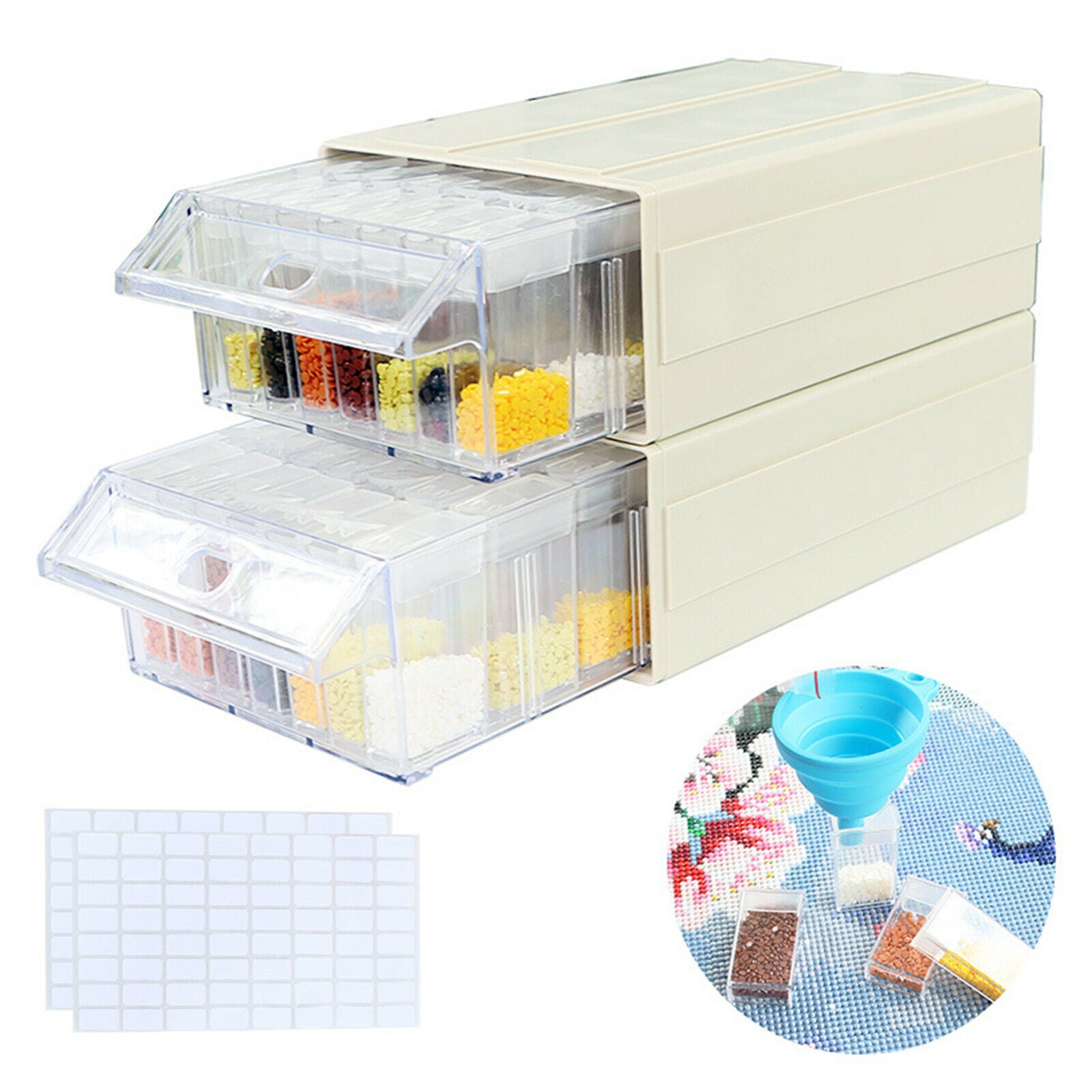 70 Grids 5D Diamond Painting Storage Box Jewelry Beads Organizer Holder