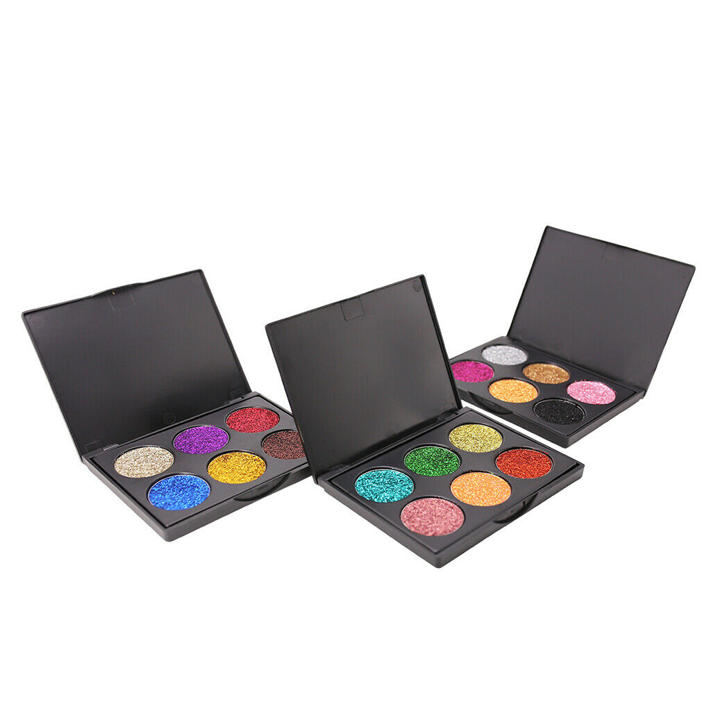 6 Shades  Glitter Matte Eyeshadow Palette Beauty Makeup Cosmetic Kit - #C