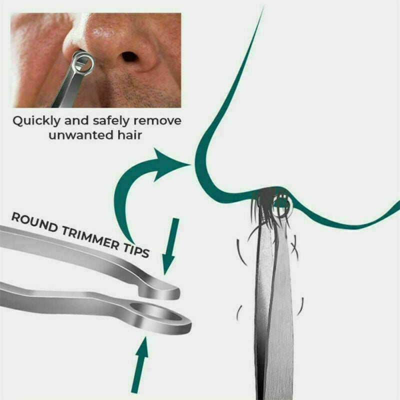 Universal Nose Hair Trimming Tweezers New TOP Stainless Steel Clip Tool AU