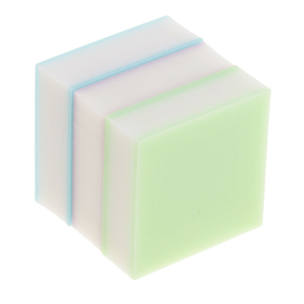 3pcs Multicolored Square Carving Rubber Stamps Carving