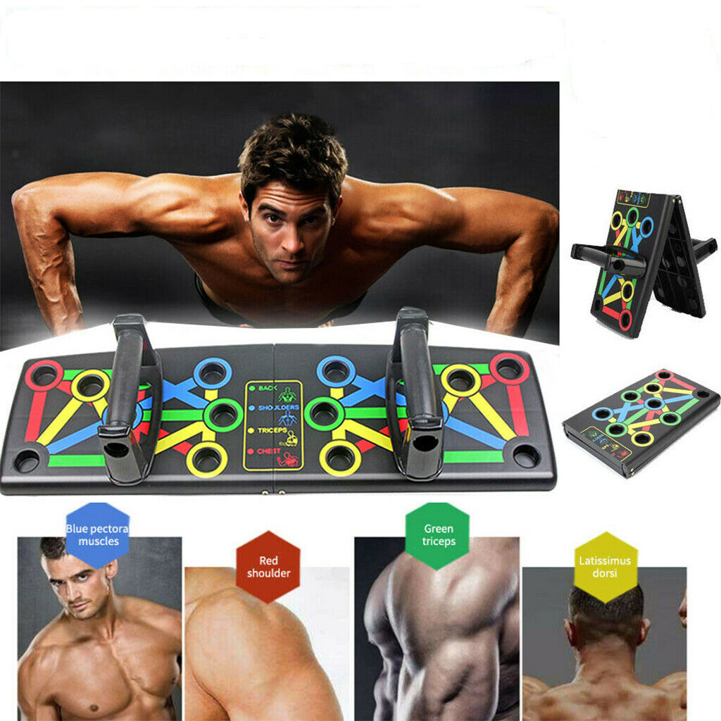 Folding Push Up Board Fitness Body Stand Shoulder Trainer Non-slip Rack Gear
