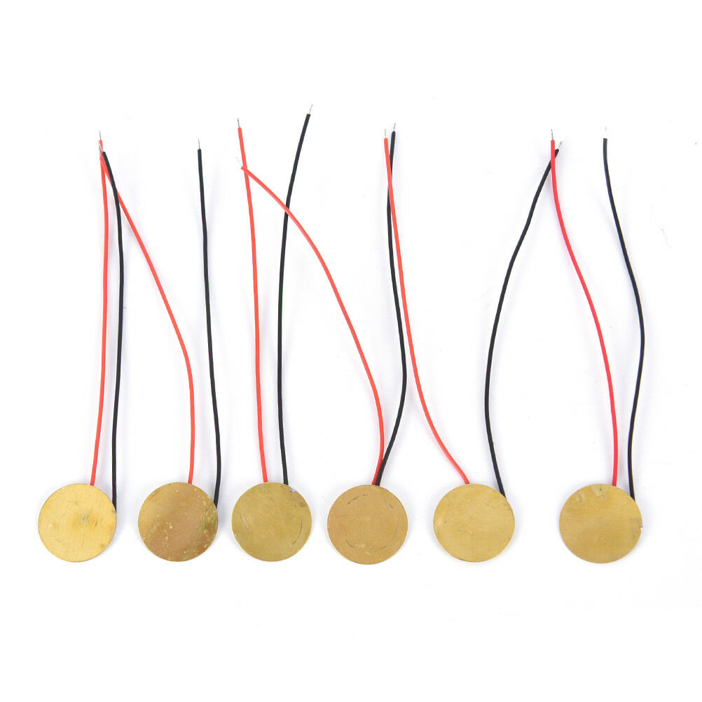 12pcs 15mm Piezoelectric Piezos Amplifiers Discs Leads For Guitar Pickup R.l8