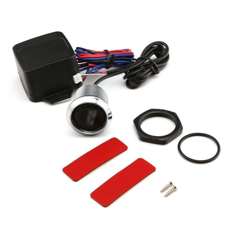 12V Car Engine Starter Keyless Entry Push Button Lgnition Switch Blue LED Light