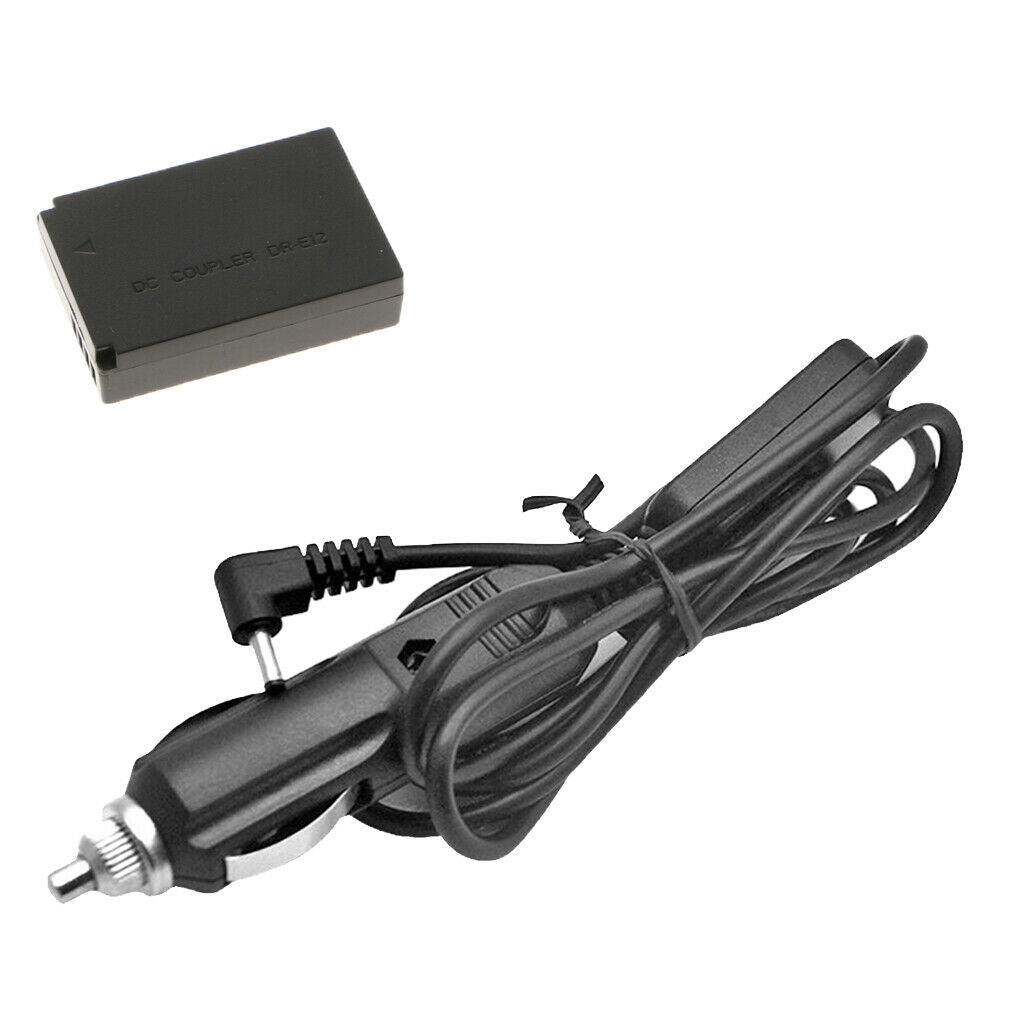 For Canon M M2 M10 M50 M100 DR-E12 Power Bank Pack DC Coupler & Car Charger