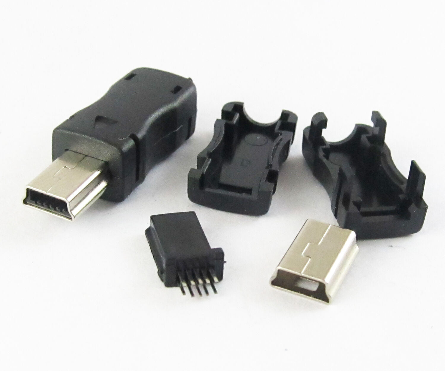 1set 10Pin Mini USB Plug Male Socket Connector With Plastic Cover for DIY