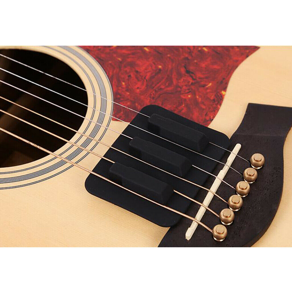 2.95x2.36inch Black Guitar Mute Pad Practice Pad Guitar Guitar Musical
