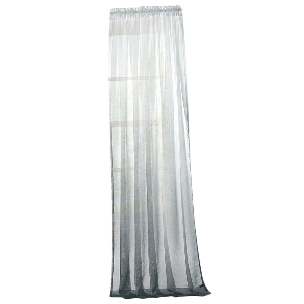 2pcs Voile Curtain Window Blackout Curtains For Home Bedroom