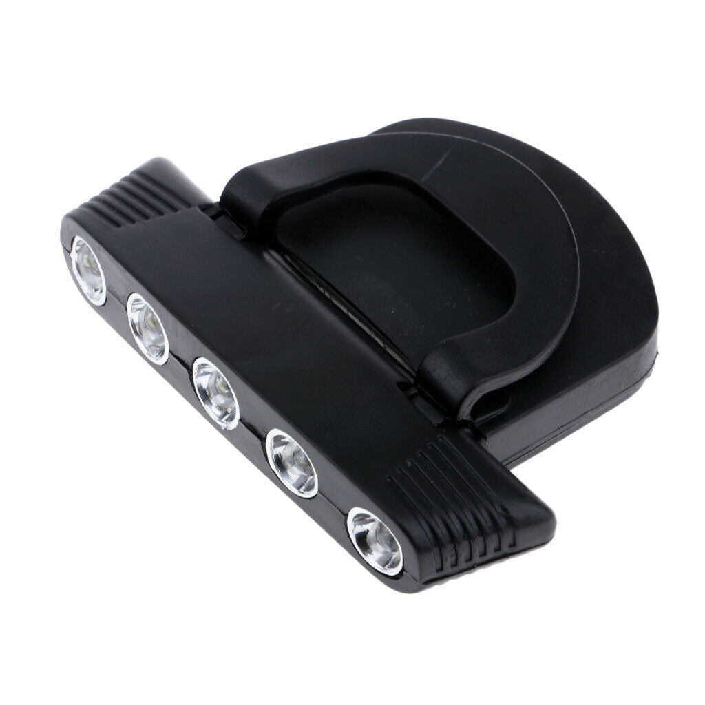 Clip Light 5 LEDs Headlamp, Hands Free Baseball Hat Clip Light for Fishing