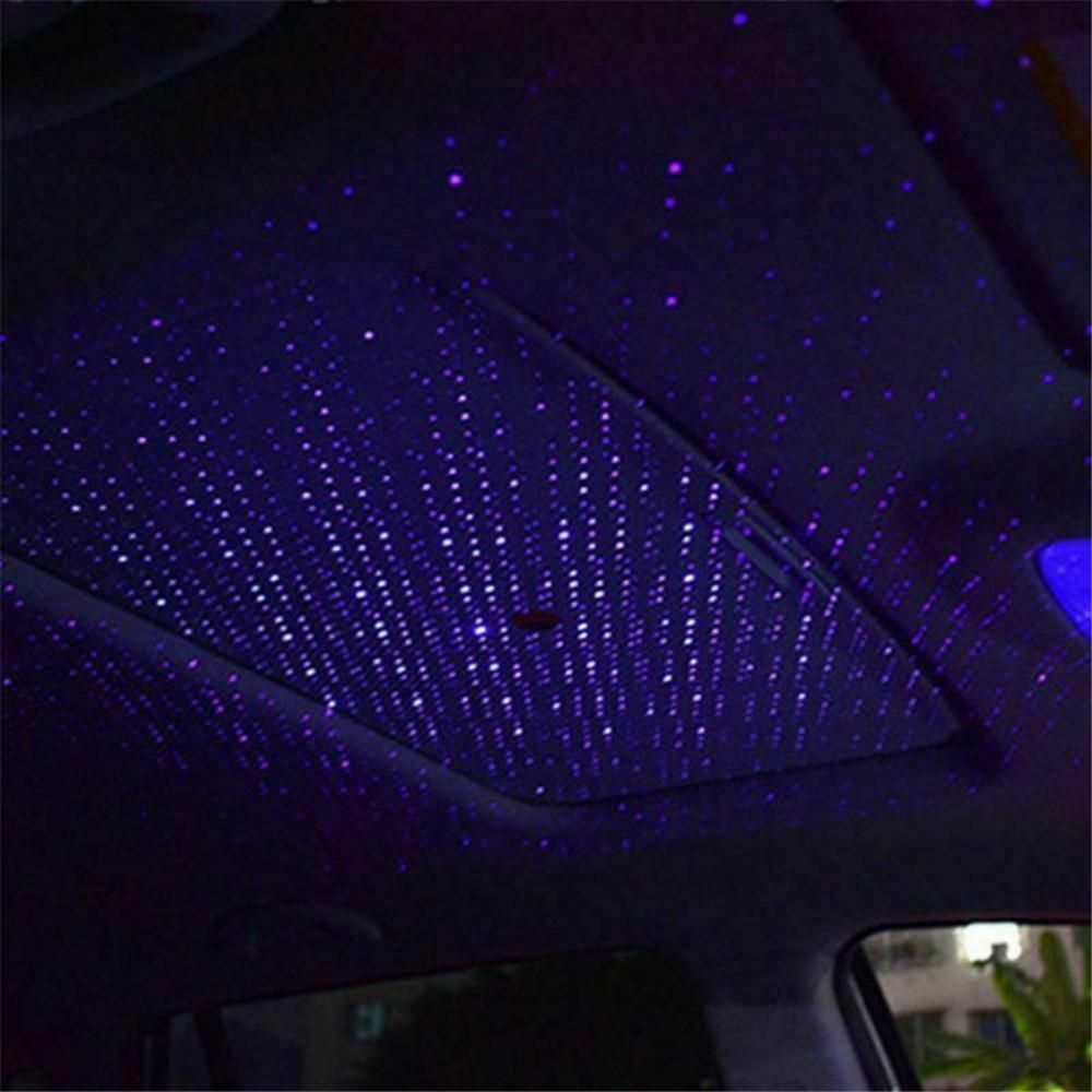 Car Roof Star Sky Lamp Violet Atmosphere Night Light Blue Purple Light