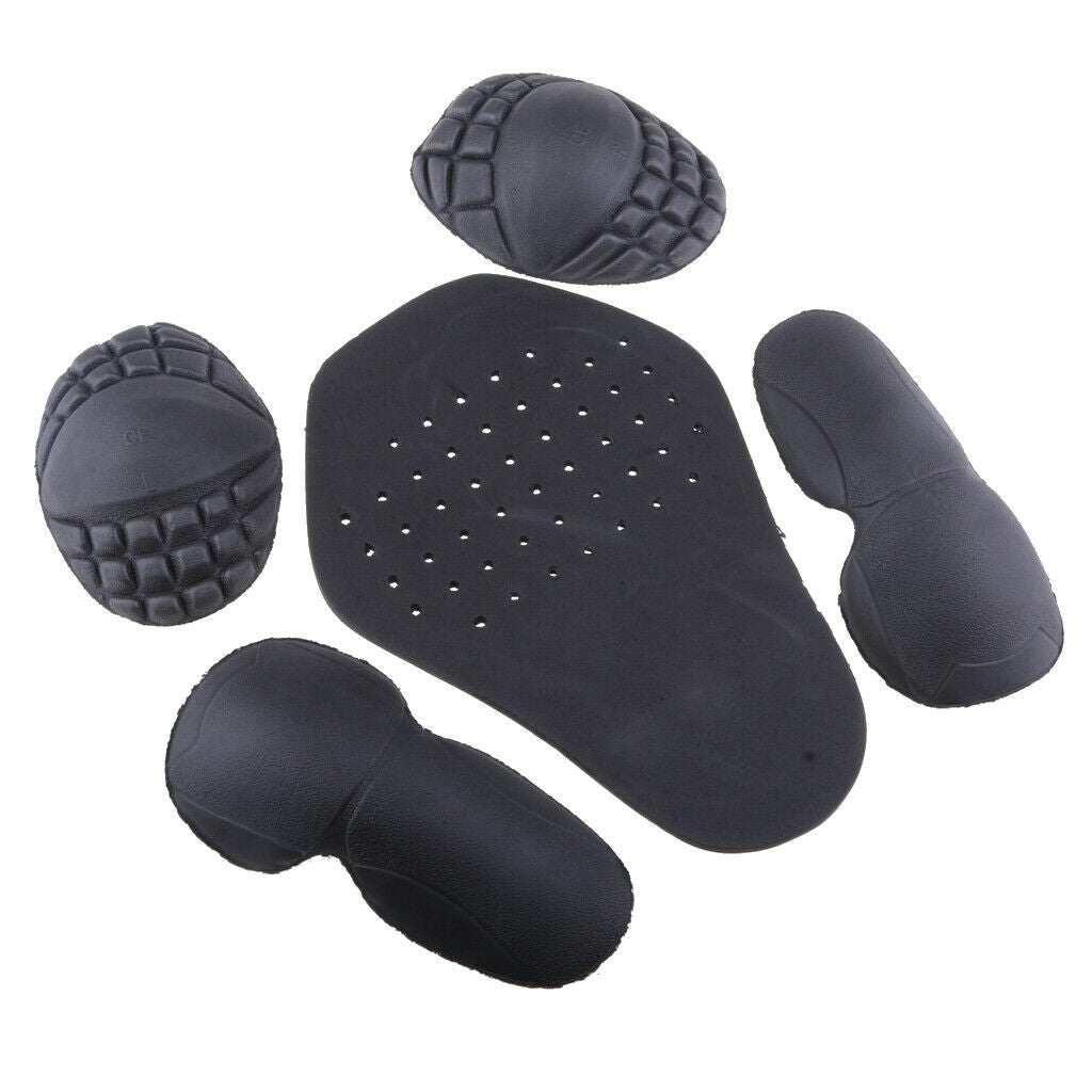 5X 5pcs Motorcycle Biker Jacket Back Elbow Shoulder Armour Insert Protector Set