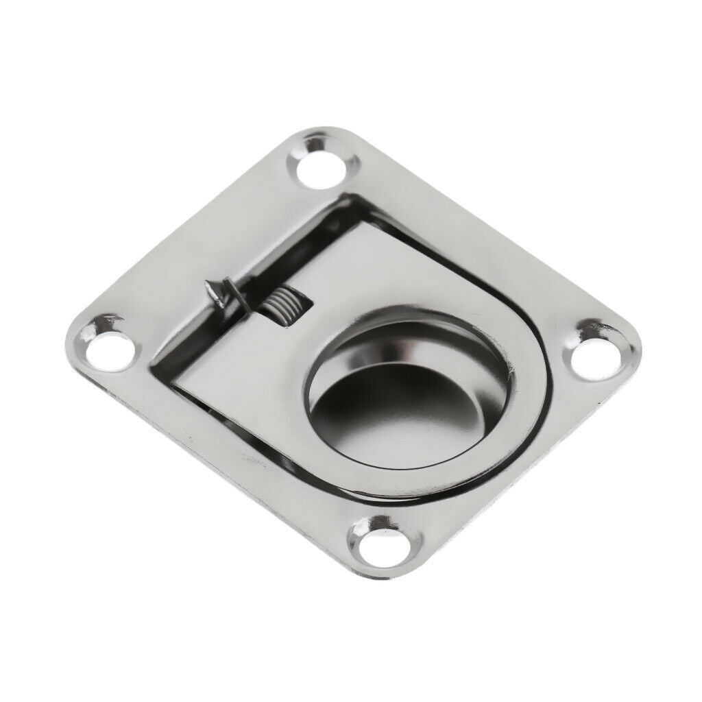 10 RV Boat Marine Hatch Latch Stainless Steel Flush Lift Pull Ring 4.2x3.6cm