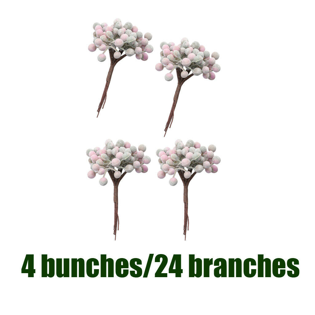 24 Artificial Berry Branches Pip Berry Stems for Crafts