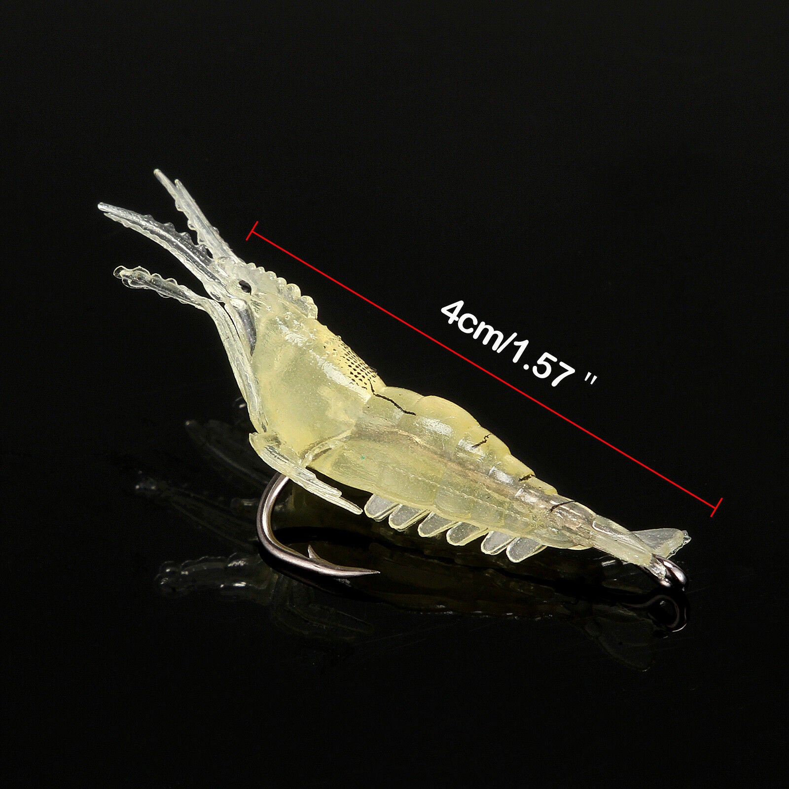 Lot of 20Pcs Lures Bait Shrimp Fishing Simulation Prawn Saltwater Hooks Fish
