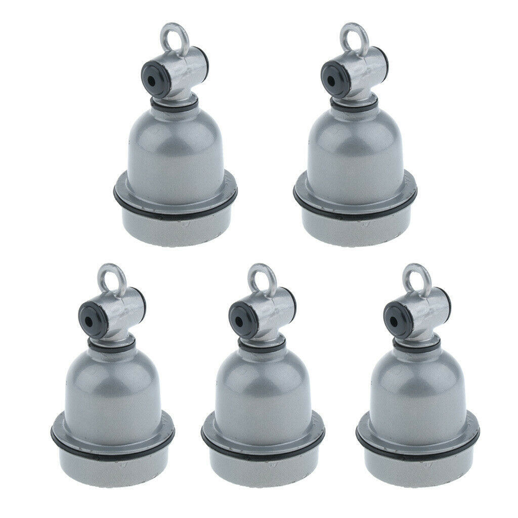 5Pcs E27 ES Ceramic Screw Lamp Holders for Heat Bulbs, Aluminium Shell