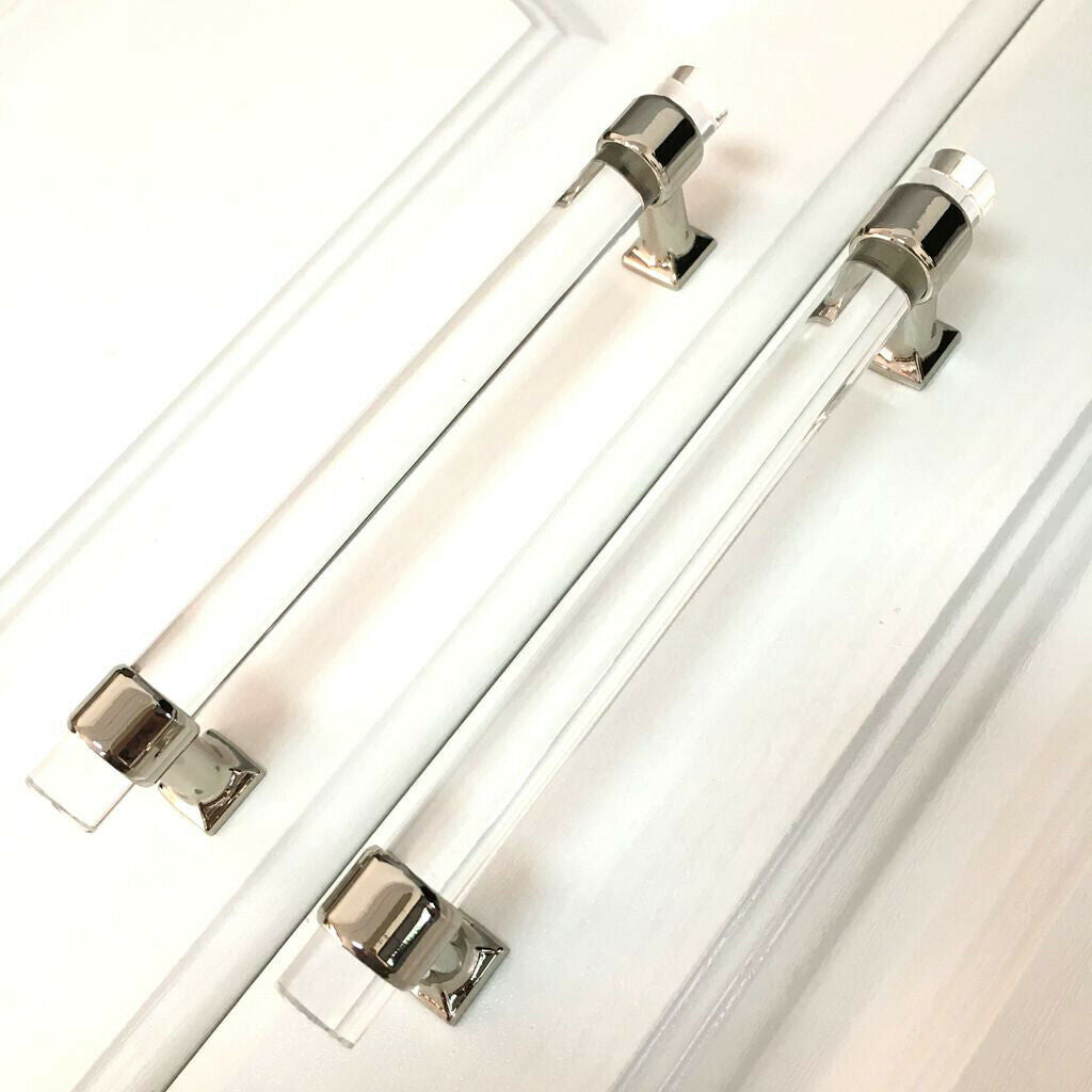 Fashion 128mm  Acrylic Cabinet Drawer Glass Door Pull Handle Waredrobe Knobs