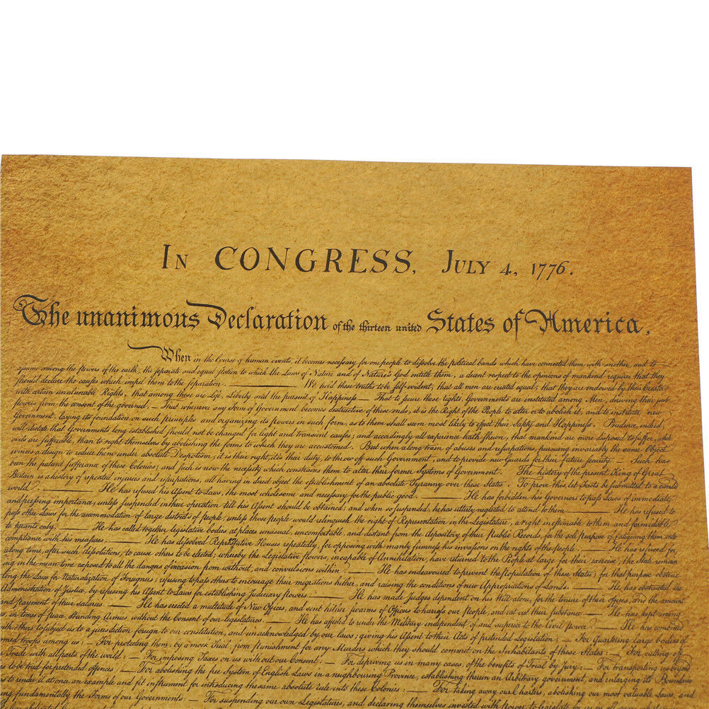 the united states declaration of independence retro poster wal.l8