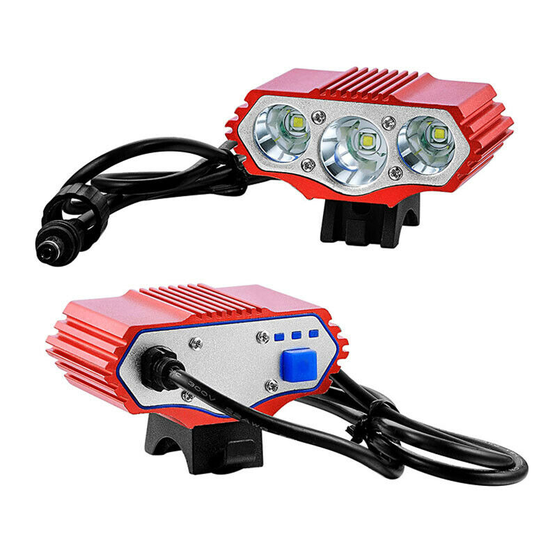 Red 3-12V 30W High Power Bike Lighting Headlamp 3T6 LED Bicycle Lamp Headlight