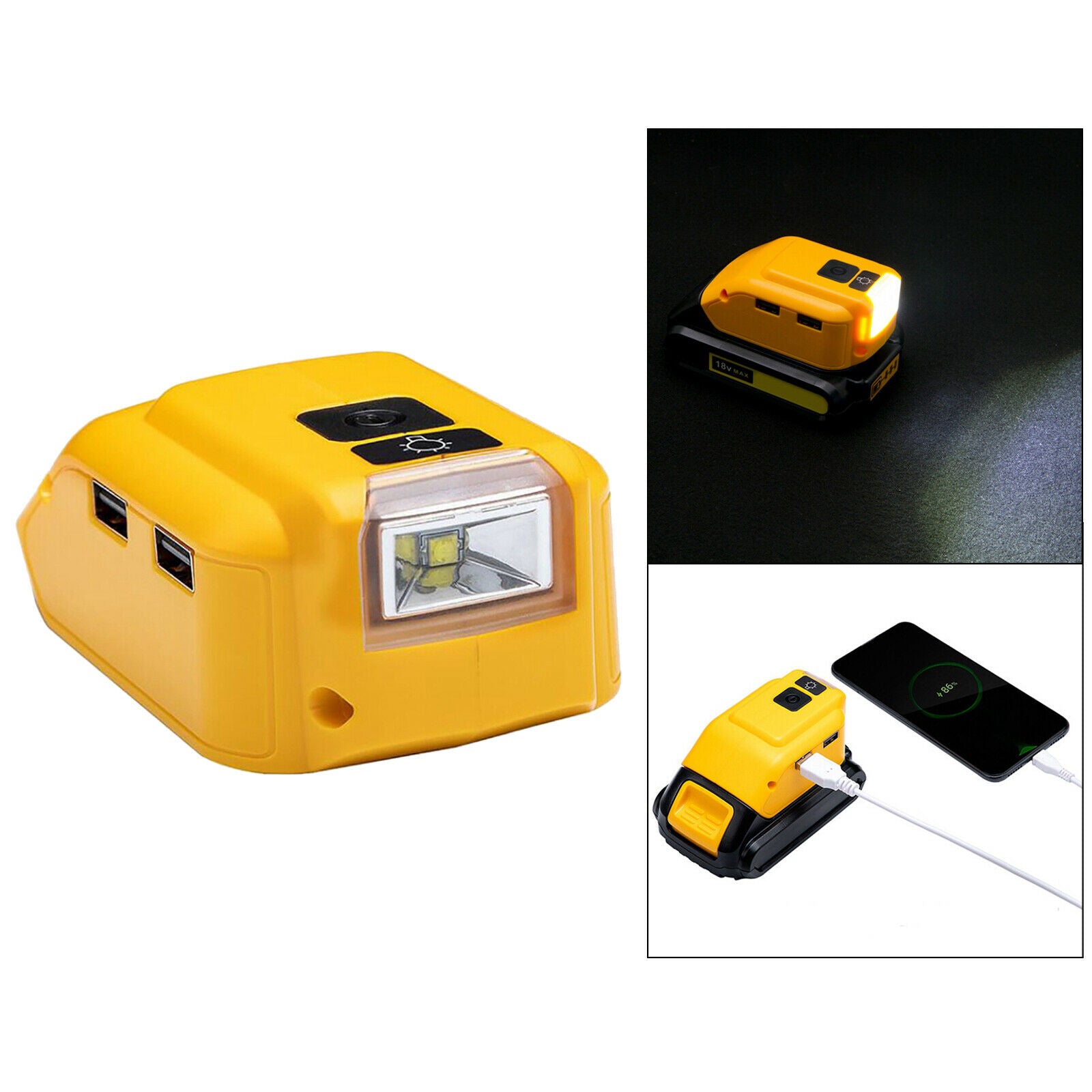 DCB090 USB Power Source Compatible with  20V 12V for Mobile Phone