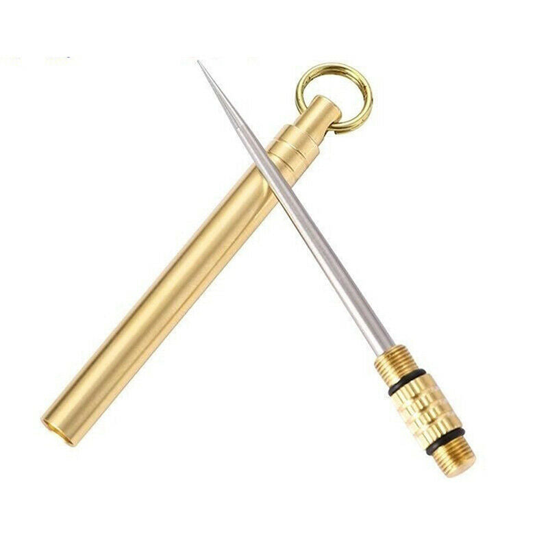 Titanium Outdoor Multifunctional Toothpick Bottle Fruit Fork Camping Toot.l8