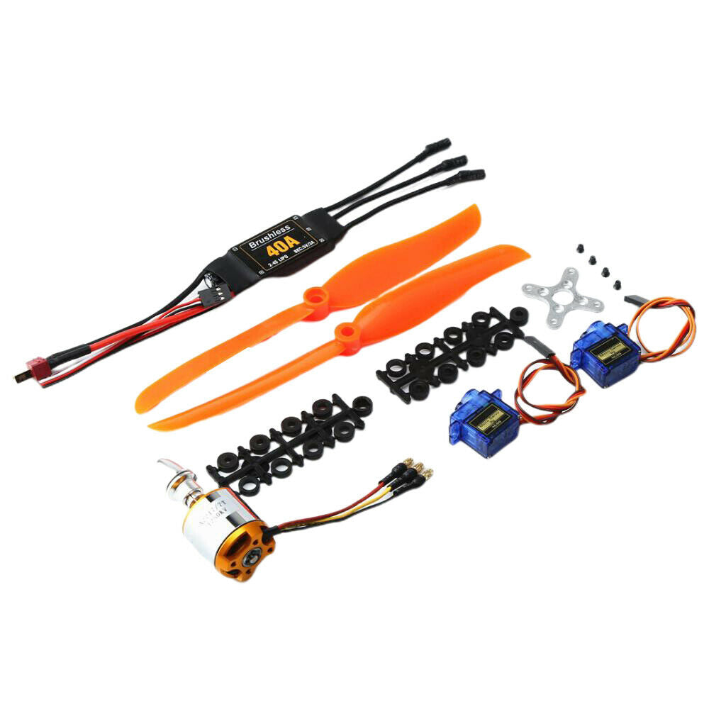 9G Micro Servo Brushless Motor 1250KV 40A ESC RC Fixed Wing Plane Parts