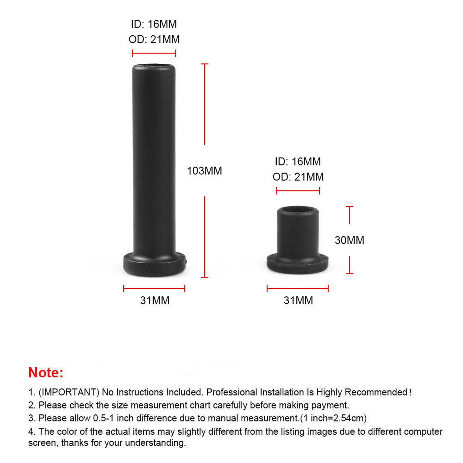 Set 24 PU Rear Suspension Bushings Kit For Polaris Sportsman X2 800 EFI 2007
