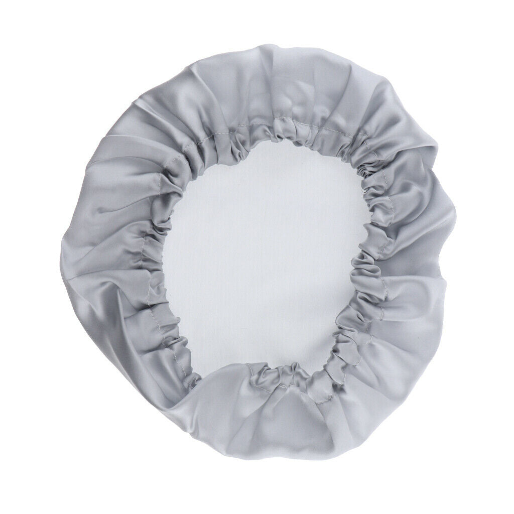 100% Silk Hair Bonnet for Women Girls Sleeping Salon   Sleep Hat Gray
