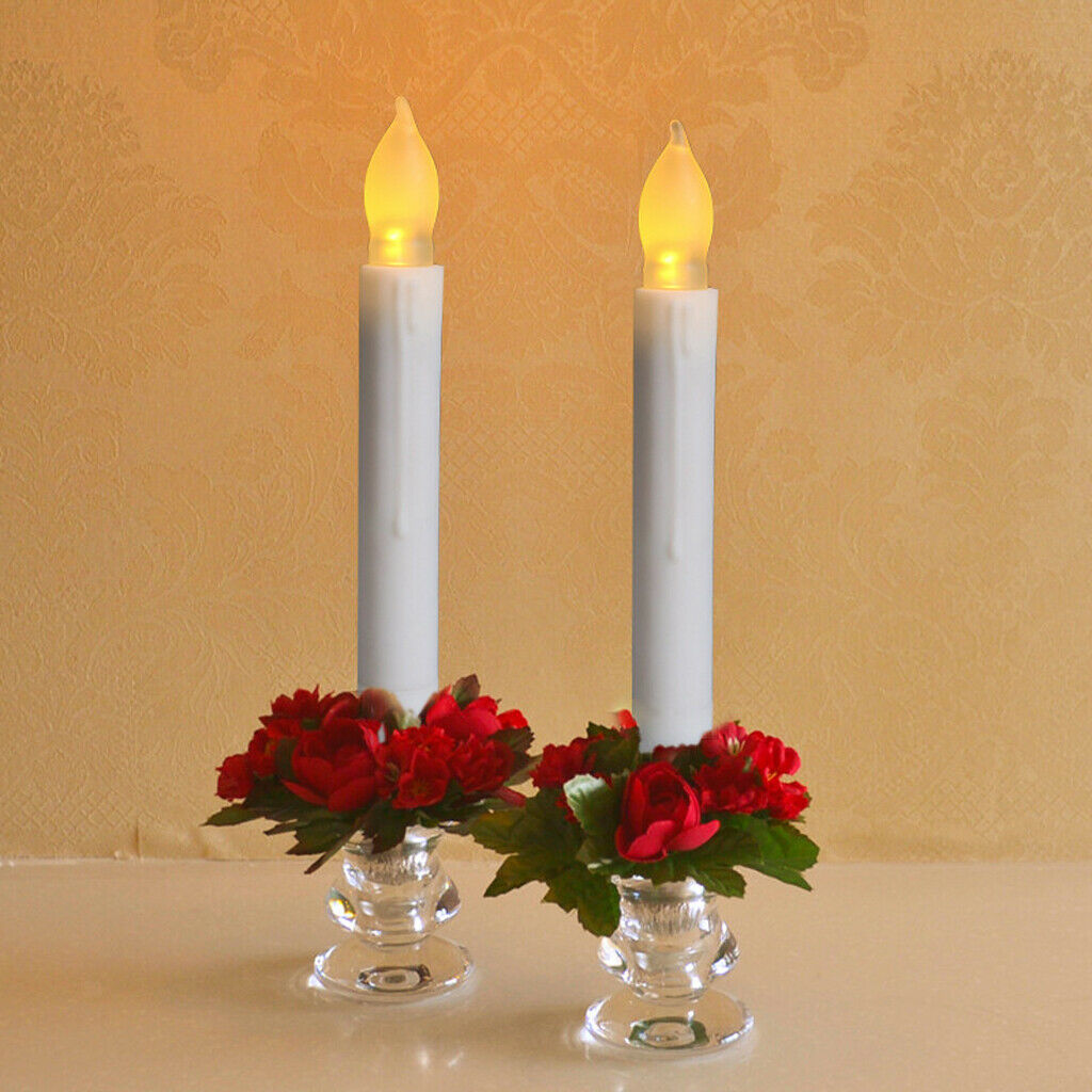 6 Pieces Tall Electric LED Candle Flameless Candle for Party Decor 165mm  A