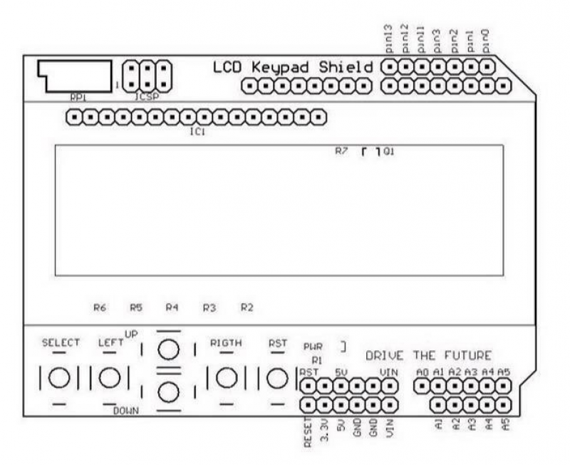 Lcd Screen Keyboard Expansion Board for Arduino Uno Mega 2560 Green 16X2