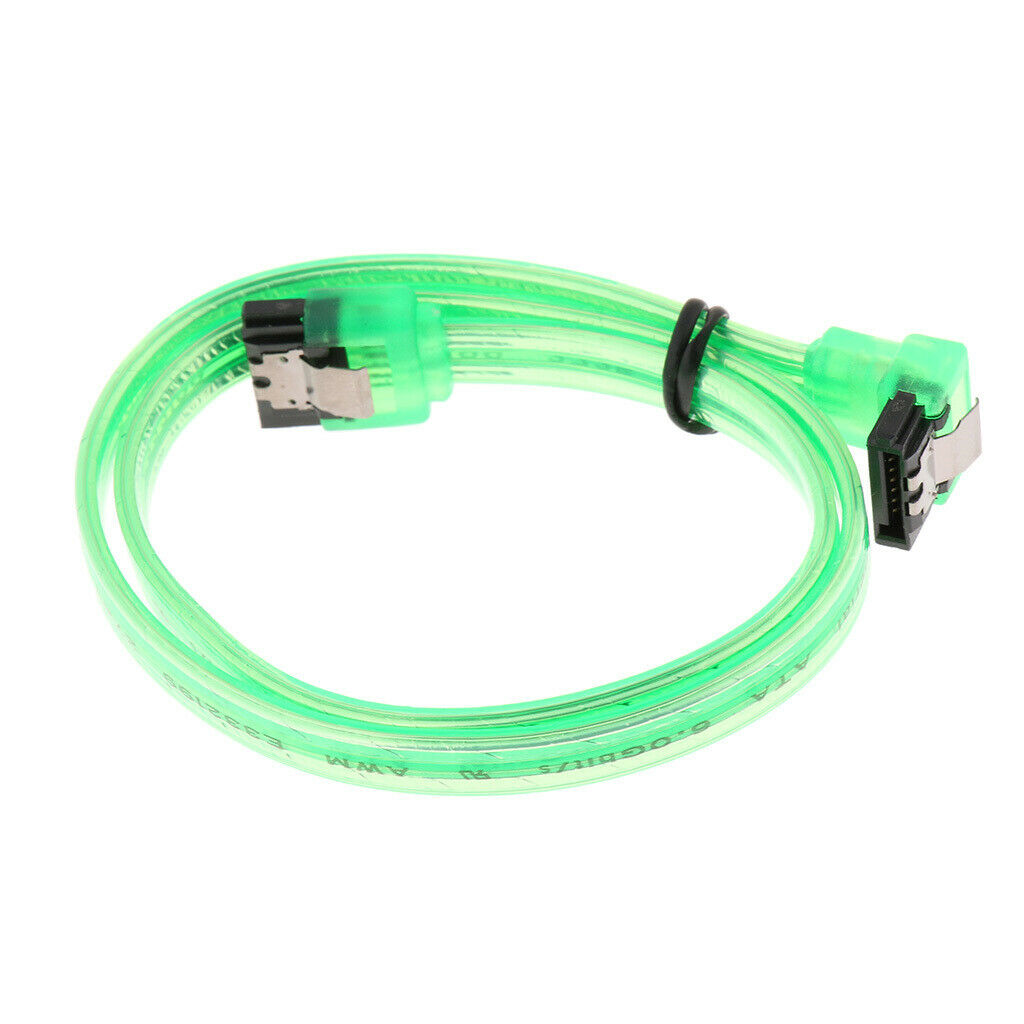 SATA III 6Gbps Cable With Locking Latch Straight To 90