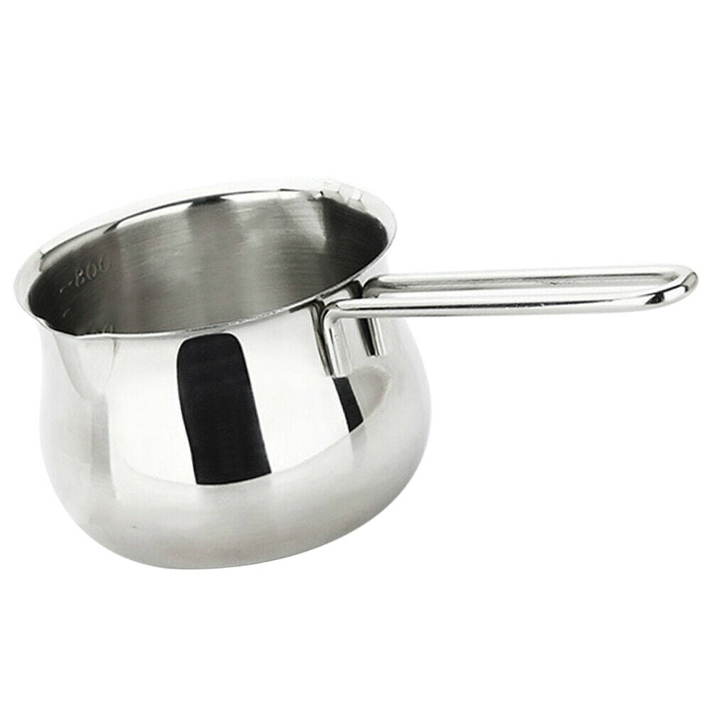 Milk Saucepan Pot Tea with Pour Spouts Kitchen Cooking Tool aus Stainless Steel