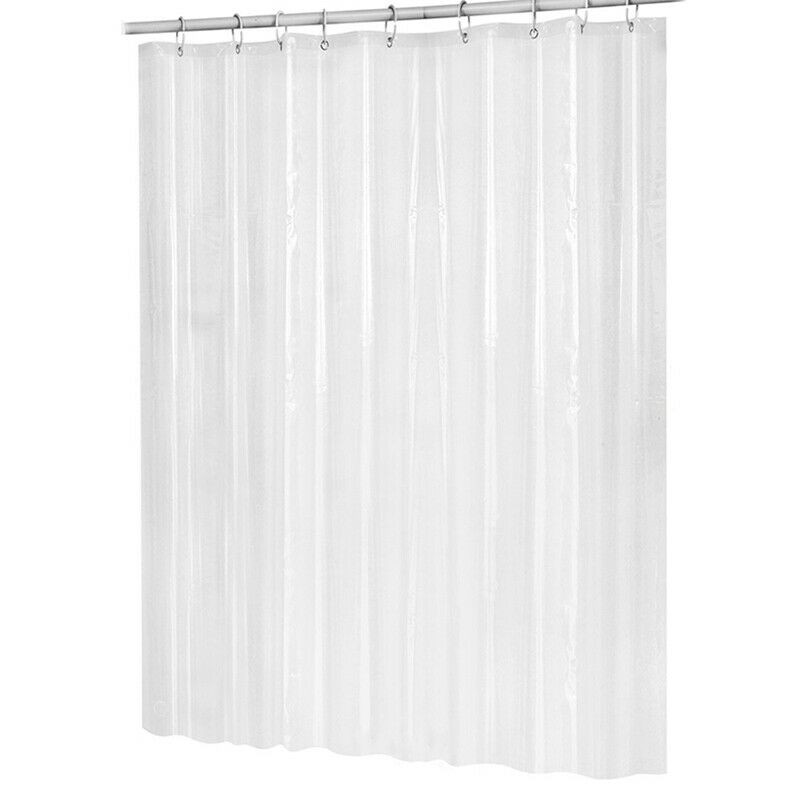 180Cmx180Cm Plastic Peva Waterproof Shower Curtain Transparent White Clear BatZ6