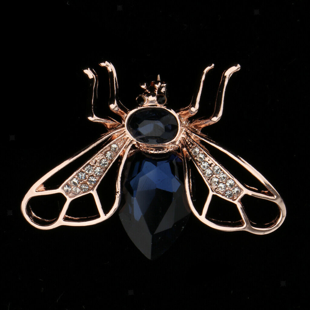 2pcs Crystal Rhinestone Insect Bee Brooches Pins for women Jewelry Gift