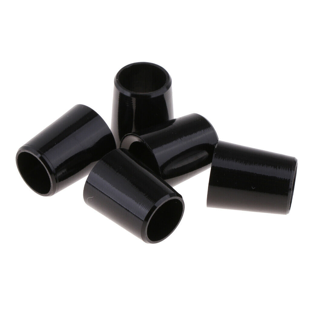 3X 5 Pieces Golf Shaft Ferrules Adapter End Cover Black Accessories 0.370