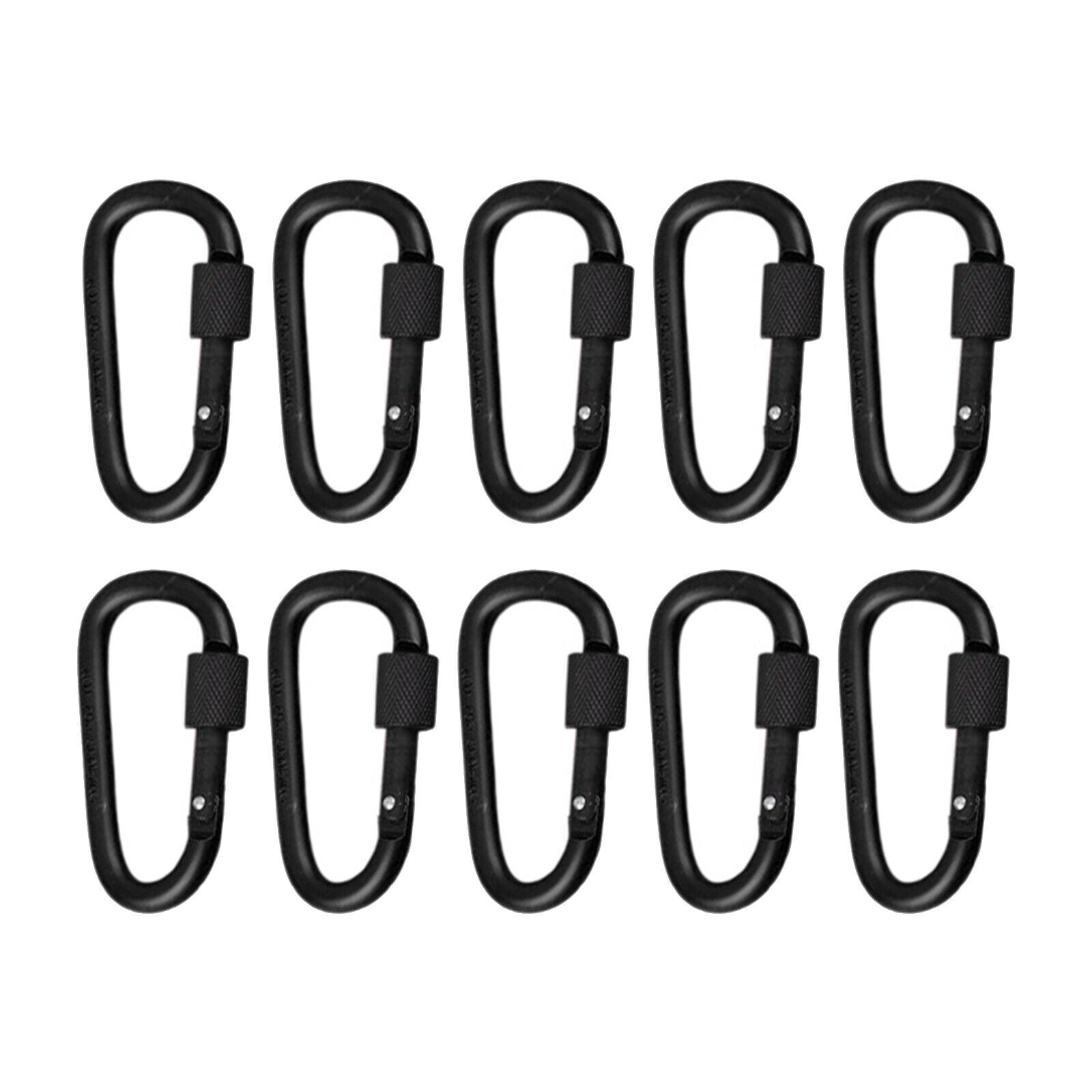 10x Small Carabiner Clips Camping Keychain Dog Leash D-Ring Home Backpack