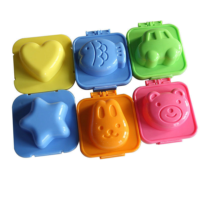 6 Pcs Boiled Egg Sushi Rice Mold Mould Bento Maker Sandwich Cutter Home Decor NC