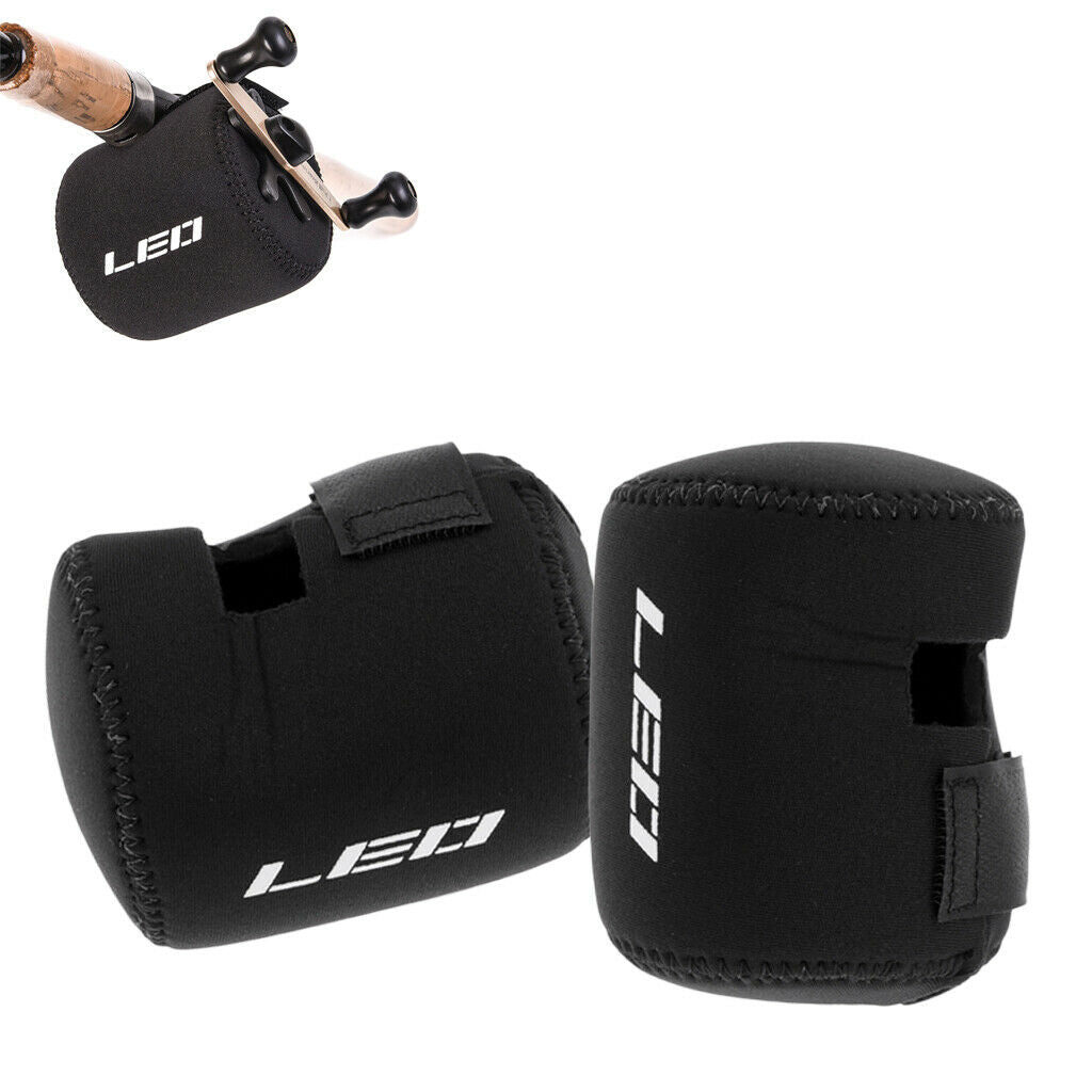 2pcs Fishing Reel Bag Protective Neoprene Cover Pouch Casting Drum Reel Bag