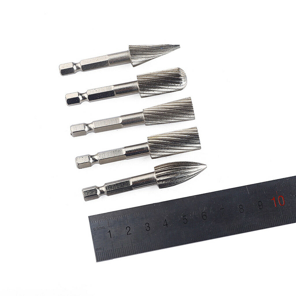 5Pcs Tungsten Carbide Rotary Files Diamond Grinder Set Rotary Tool For Grinder