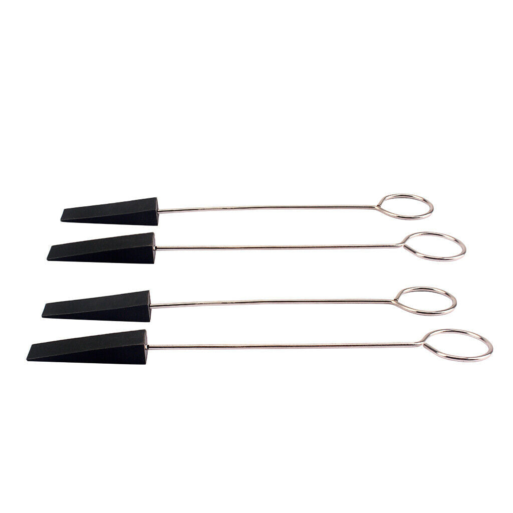 Pack of 4 Rubber Piano Mutes with Handle Durable Piano DIY Accessory Black
