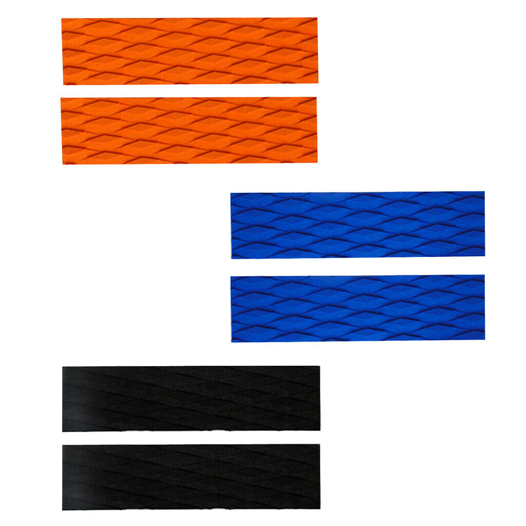 2 Pieces Diamond Grooved Non-slip Ultralight EVA Skimboard Tail Pads Traction