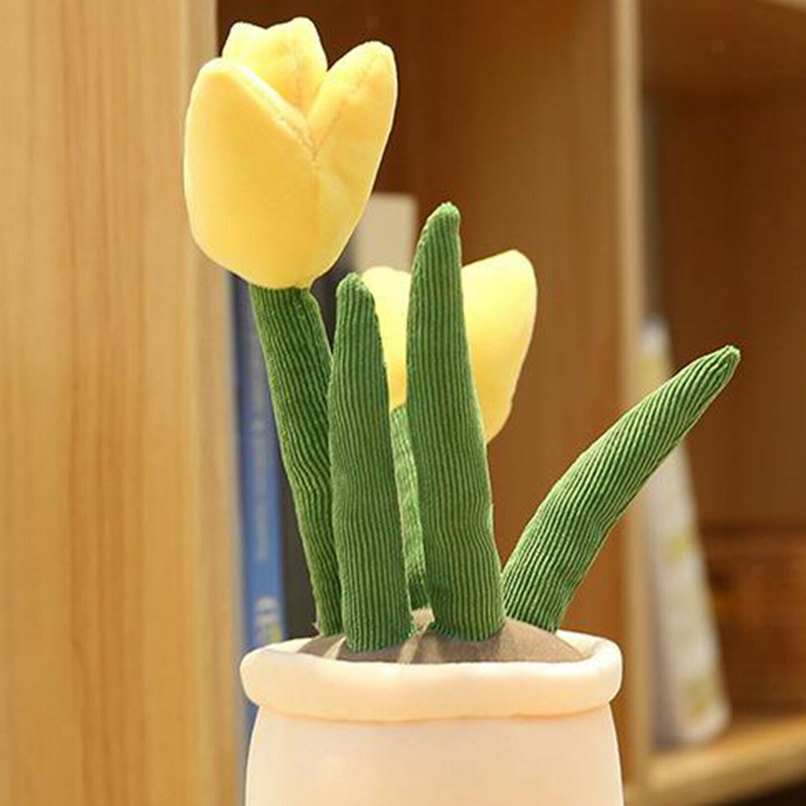 3PCS Funny Plush Flower Soft Stuffed Toys Table Top Decor Ornament Kids Gift